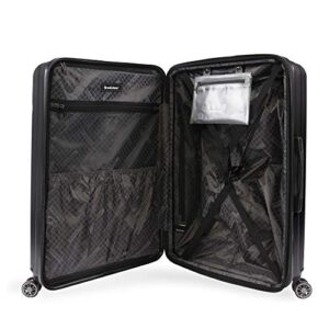 Brookstone Luggage Nelson 2pc Hardside Spinner Luggage, Black, 2 Piece Set