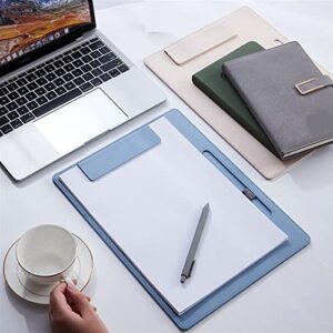 Document Bag A4 Business Pad Folder Board Exam Writing Board Pad Board Special Clip Book Stationery Writing Pad Cardboard Signature Document Holder (Color : A4-Grey)