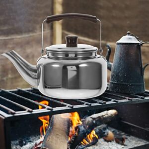 STOBAZA 0.8L Whistling Tea Kettle for Stovetop Classic Teapot Teakettle Food Grade Stainless Steel Water Boiler Kettle, Gas Electric Induction Compatible, Mirror Polish