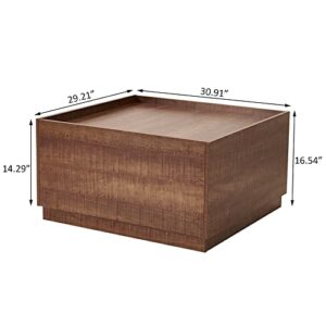 Panana Manhattan Gate Engineered Wood Coffee Table (Oak with Drawers)