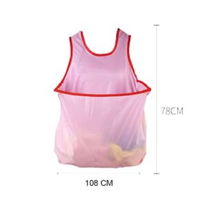 MAQCHGO Drying Clothes Apron with Big Pocket Convenient Don't Bend Over to Dry Clothes Housewives Good Helper (Mesh)