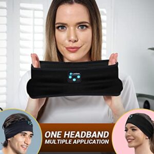 Lavince Sleep Headphones - Headband Headphones - Bluetooth Headband Sleep Headphones for Side Sleeper, Elastic Music Sleeping Band Cozy ASMR Wireless Eye Mask Tech Gadgets Gifts for Women Men