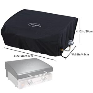 Cover for Blackstone 22 inch Griddle Water Resistant 600D Polyester Heavy Duty Flat top 22" Gas Grill Cover Exclusively Fits Blackstone 22" Griddle Cooking Station-22in Griddle with Hood Cover