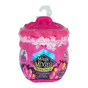 Magic Mixies Mixlings Fizz & Reveal 2 Pack Cauldron, with Magical Fizz and Reveal Unboxing. Double The Magic and Reveal 2 Mixlings from The One Cauldron from The Crystal Woods Series. 40 to Collect!