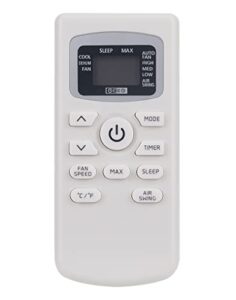 replace ac remote control compatible with black+decker portable air conditioner bpact12wt bpact14hwt bpact14wt bpact08wt bpact10wt bpact12hwt
