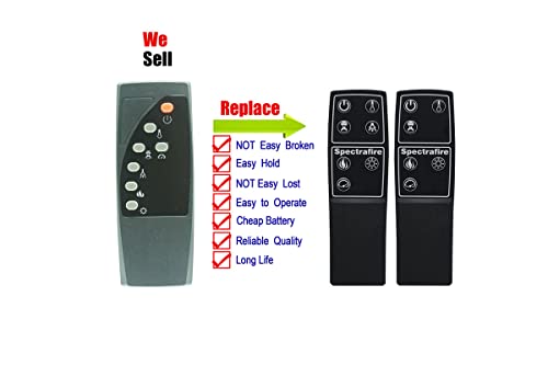 HCDZ Replacement Remote Control for Twin-Star International 28EF031SRP 32EF031GRP 33EF031GRP 33EF031SRP 26EF031SRP 28EF031GRP Electric Fireplace Stove Heater