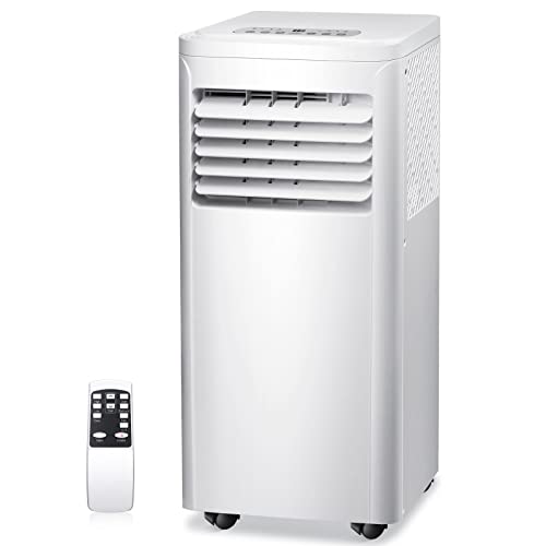 R.W.FLAME 10,000 BTU Portable Air Conditioner with Remote Control, Portable AC Unit for Room Up to 450 Sq.Ft, 3-in-1 Air Conditioner with Digital Display,24Hrs Timer,Installation Kit for Home, White