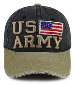 army hats for men women, usa american flag military hats, funny us army vietnam veterans baseball cap, adjustable cotton embroidered america patriots hat, retirement military gifts for dad mom