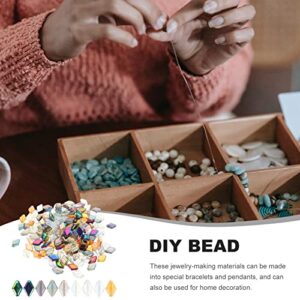 Sewroro Beaded Bracelets 200pcs Glass Beads Gemstone Beads Diamond-shaped Loose Spacer Beads Diy Jewelry Making Kits Diy Beads Art and Craft Kits Diy Bracelets Necklace Hairband Charm Bracelets