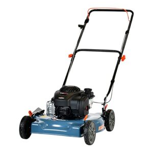 SENIX Gas Lawn Mower, 20-Inch, 125 cc 4-Cycle Briggs & Stratton Engine, Push Lawnmower with Side Discharge, 5-Position Height Adjustment, LSPG-L3, Blue