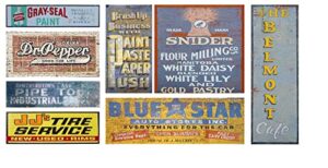 n scale 1:160 ghost sign waterslide decals set #8 - an easy way to add realism to your structures!