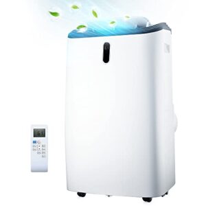 rintuf 14000 btu ashrae portable air conditioner, portable ac cools to 700 sq.ft room, ac unit for cooling & dehumi