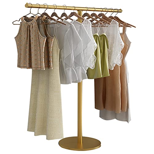 ZOUXIKOU Portable Industrial Pipe Clothing Rack - T-Shaped Metal Garment Rack for Hanging Clothes, Display Stand for Boutiques, Retail Shops, and Bedrooms