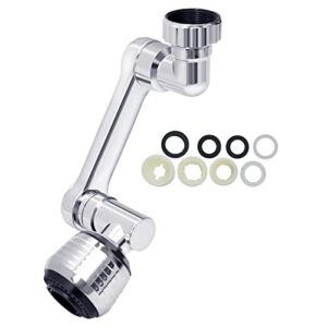 mlg tools universal 1080 swivel robotic arm swivel extension faucet aerator sink water splash rotatable faucet aerator 2 mode rotating filter extension，abs