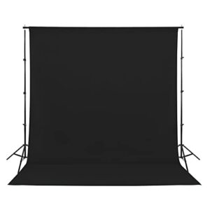 sugargirl black backdrop background for photography, 8x10ft photo backdrop black screen photo booth backdrop for photoshoot party video(1 panel)