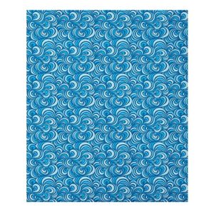ligutars pet blanket for car, blue teen blankets for girls, marine waves pattern abstract curly forms, keep warm, 40 x 50inches, suitable for bed and sofa, blue pale blue