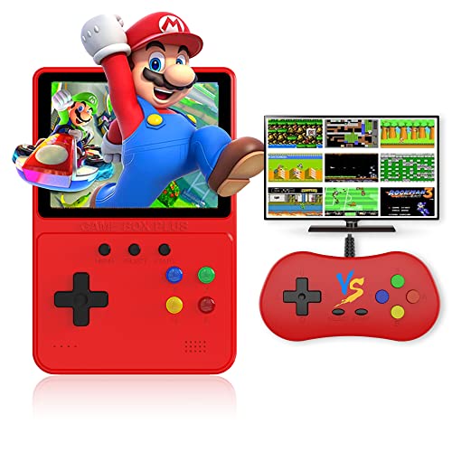 Heiko Retro Portable Handheld Game Console to Experience 500 Classic Games Anytime Anywhere, 3.5In Screen Video Game Console 1200mAh, Handheld Video Game Support for Connecting TV & Two Players(Red)