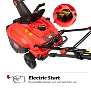 PowerSmart Snow Blower Gas Powered 21-Inch, 212cc Engine, LED Light, Single-Stage Snowblower PS21