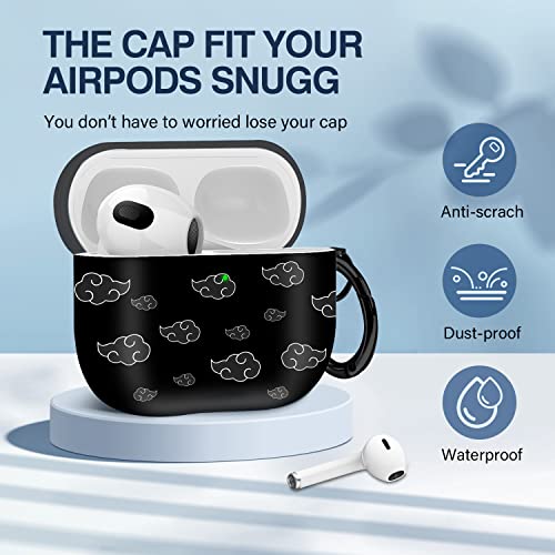 Maxjoy for Airpods 3rd Generation Case, Anime Cartoon Cute Design Series Apple Airpod 3 Case Cover for Airpods 3rd Generation 2021, Wireless AirPods 3 Cases for Men Women, Anime White Cloud Lanyard