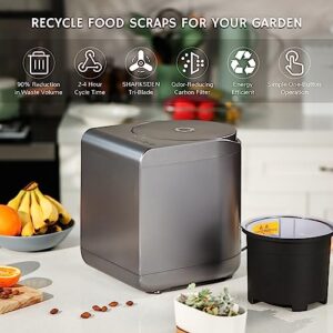 Airthereal Revive Electric Kitchen Composter, 2.5L Capacity with SHARKSDEN® Tri-Blade, Turn Food Waste and Scraps into Dry Compost Fertilizer for Plants