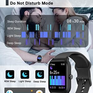 Smart Watch for Men Women, Answer Make Call, Alexa Built-in, 1.8" Touch Screen Fitness Tracker for iphone Android with 100+ Sport Modes, Heart Rate Blood Oxygen Sleep Monitor, IP68 Waterproof watch