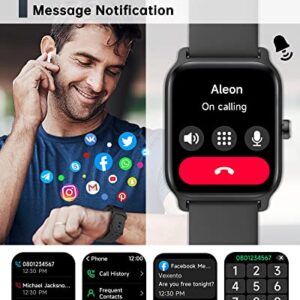 Smart Watch for Men Women, Answer Make Call, Alexa Built-in, 1.8" Touch Screen Fitness Tracker for iphone Android with 100+ Sport Modes, Heart Rate Blood Oxygen Sleep Monitor, IP68 Waterproof watch