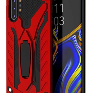 Kitoo Defender Designed for Samsung Galaxy Note 10 Plus Eco-Friendly Case with Kickstand, Military Grade Shockproof 12ft. Drop Tested - Red