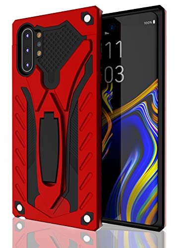 Kitoo Defender Designed for Samsung Galaxy Note 10 Plus Eco-Friendly Case with Kickstand, Military Grade Shockproof 12ft. Drop Tested - Red