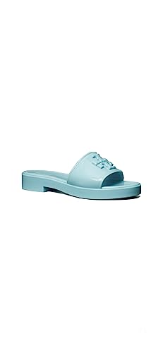 Tory Burch Women's Tory Island Blue Eleanor Jelly Healed Slides Shoes (us_footwear_size_system, adult, women, numeric, medium, numeric_9)