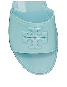 Tory Burch Women's Tory Island Blue Eleanor Jelly Healed Slides Shoes (us_footwear_size_system, adult, women, numeric, medium, numeric_9)