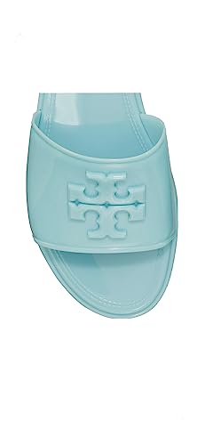 Tory Burch Women's Tory Island Blue Eleanor Jelly Healed Slides Shoes (us_footwear_size_system, adult, women, numeric, medium, numeric_9)