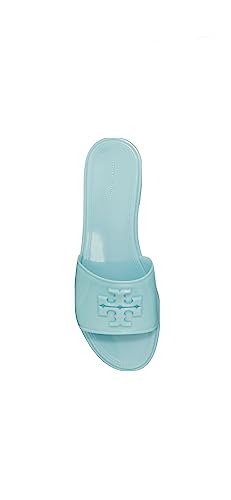 Tory Burch Women's Tory Island Blue Eleanor Jelly Healed Slides Shoes (us_footwear_size_system, adult, women, numeric, medium, numeric_9)