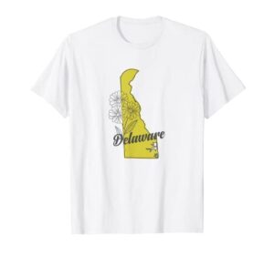 delaware map us state usa america t-shirt