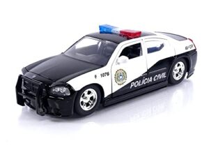 fast & furious 1:24 2006 dodge charger police car die-cast car, toys for kids and adults