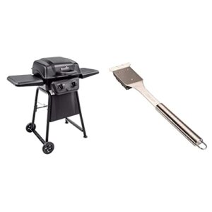 american gourmet 463672717 classic 280 2-burner liquid propane gas grill, no side, black & cuisinart ccb-5014 bbq grill cleaning brush and scraper, 16.5", stainless steel, 16. 5"