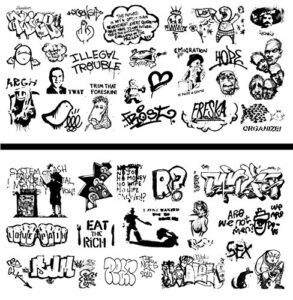 n scale 1:160 graffiti waterslide decals 2-pack set #20 - weather your rolling stock & structures!