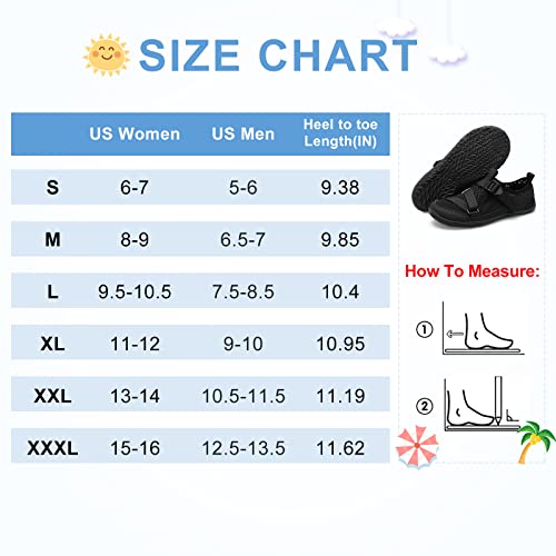 Womens and Mens Water Shoes Breathable Quick Dry Soft Barefoot Aqua Socks for Hiking Swim Beach Surf Yoga Sport 9.5-10.5 Women/7.5-8.5 Men