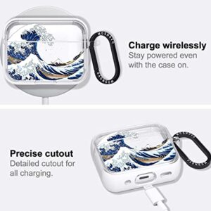 MOSNOVO Airpods Pro 2 Case, Apple Airpods Pro 2 Case, Tokyo Wave Clear Case Design with Luxe Metal Ring Shockproof Protective Cover Case for Airpods Pro Generation