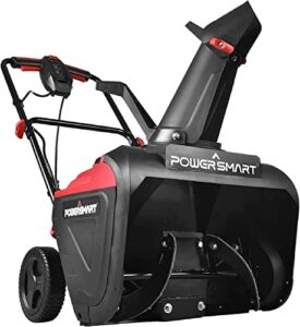 electric snow blower, 21 inch single stage corded snow thrower, 120v 15 amp snowblower electric start for yard