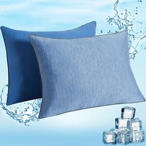 topcee bed pillows for sleeping 2 pack, standard size colling pillow set of 2 for back, stomach or side sleepers, hotel quality firm pillow, bionic down filling luxury soft supportive pillows(20"*26")