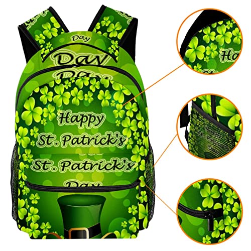 Travel Backpack,Carry On Backpack,st.patrick's day and hat,Hiking Backpack Outdoor Sports Rucksack Casual Daypack