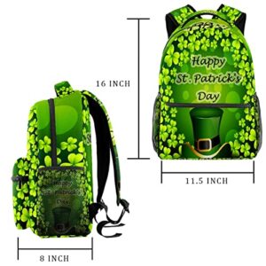 Travel Backpack,Carry On Backpack,st.patrick's day and hat,Hiking Backpack Outdoor Sports Rucksack Casual Daypack