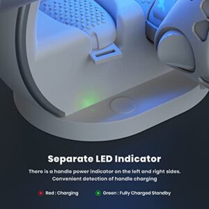 VR Charging Station for Oculus Quest 2/Meta Quest 2, CODOGOY Charging Dock Supports LED Indicator & Charging Headset, with 2 Rechargeable Batteries&USB Charging Cable, Support Elite Strap with Battery