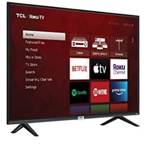 TCL 43-Inch Class 4K 2160p Ultra HD Smart LED TV HDR10 60Hz Refresh Rate Compatible with Alexa & Google Assistant 43S431 (Renewed)