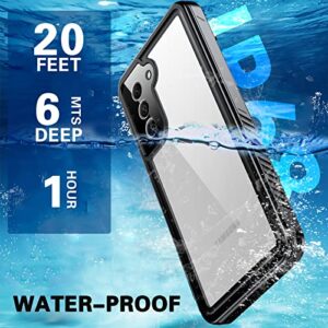 ANTSHARE Samsung Galaxy S21 FE Case Waterproof, Galaxy S21 FE 5G Case with Built-in Screen Protector Dustproof Shockproof, Rugged Full Body Protective Clear Case for Samsung Galaxy S21 FE 5G 6.4"