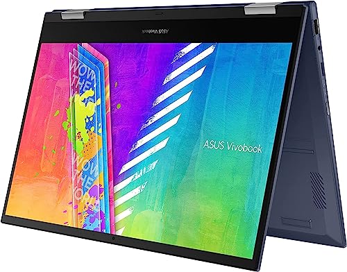 ASUS Chromebook Thin and Light 2-in-1 Laptop, 14" HD Touchscreen, Intel Celeron N4500, Intel UHD Graphics, 4GB RAM, 128GB Storage (64GB eMMC+MTC 64GB Flash Memory), Chrome OS, Blue