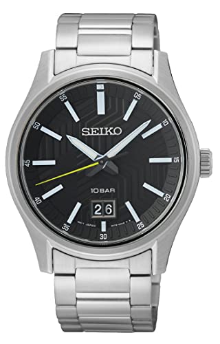 SEIKO Quartz Black Dial Men's Watch SUR535