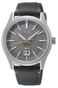 seiko quartz grey dial men's watch sur543