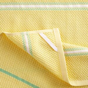 MARTHA STEWART Amber Floral Kitchen Towel Set 4-Pack, Pink/Yellow, 16"x28"