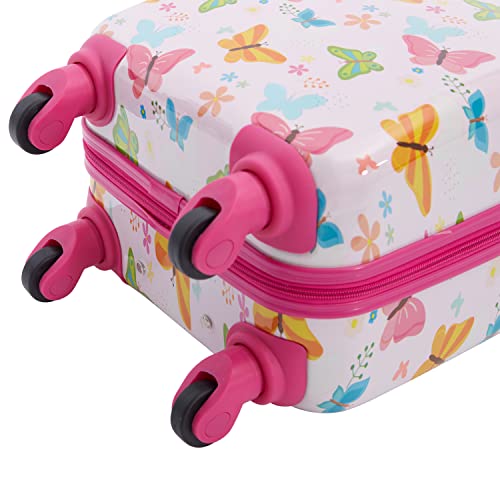 Travelers Club 5 Piece Kids' Luggage Set, Butterfly